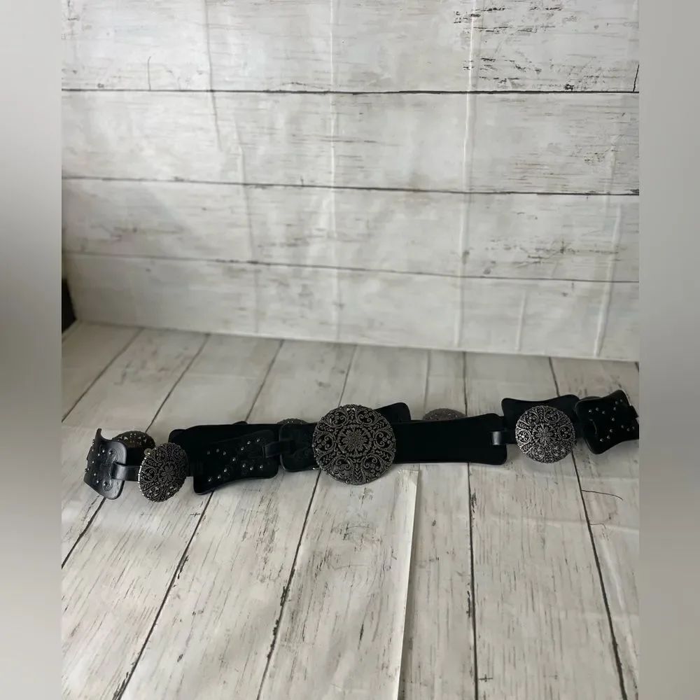 Black Leather Buckle Size XL